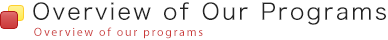 overview of our programs